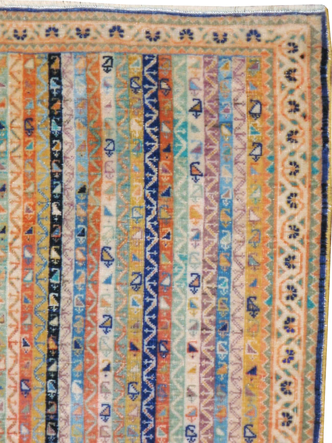 Vintage Persian Afshar Rug, No.21206 - Staging