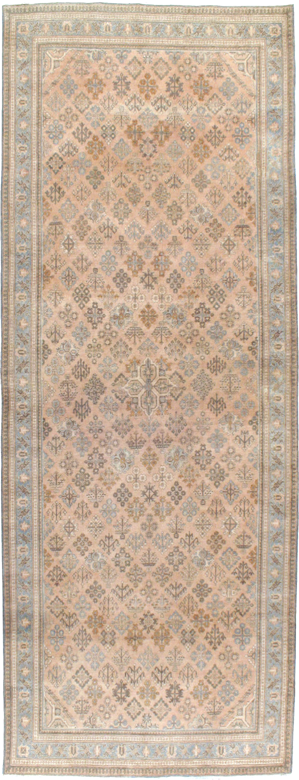 Antique Persian Joshegan Wide Gallery Runner, No.21214 - Staging