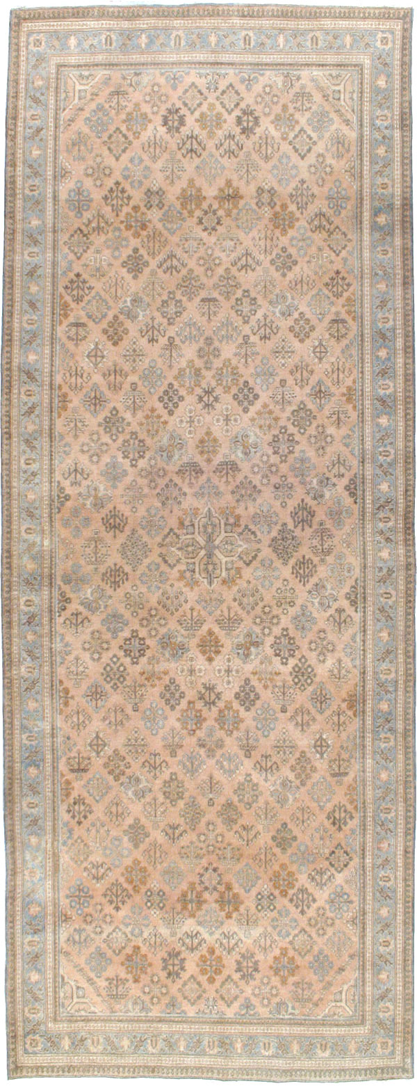 Antique Persian Joshegan Wide Gallery Runner, No.21214 - Staging