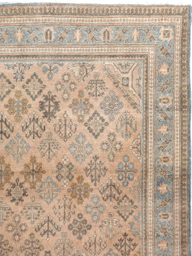 Antique Persian Joshegan Wide Gallery Runner, No.21214 - Staging