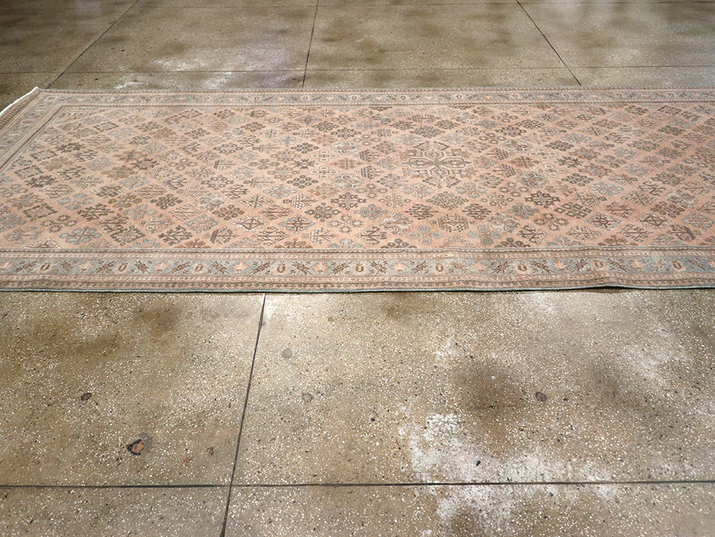 Antique Persian Joshegan Wide Gallery Runner, No.21214 - Staging