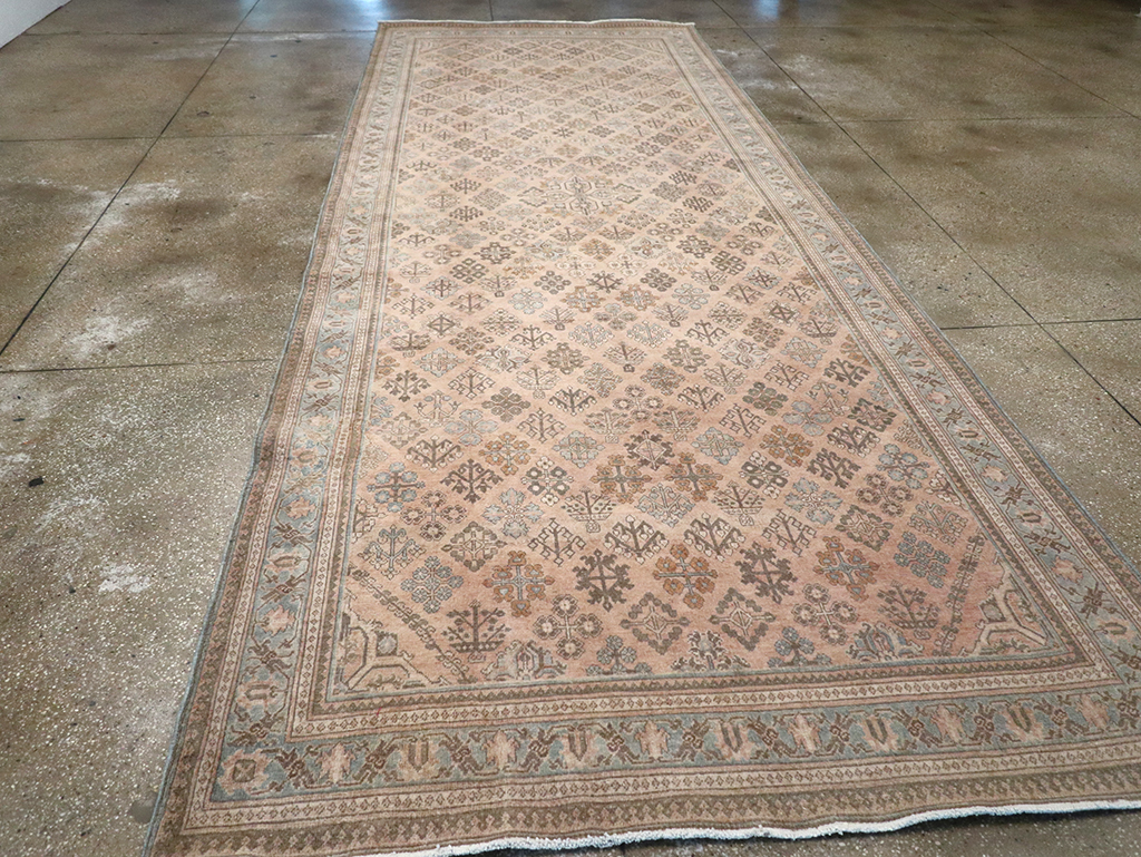 Antique Persian Joshegan Wide Gallery Runner, No.21214 - Staging