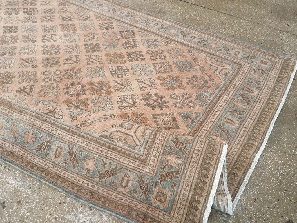 Antique Persian Joshegan Wide Gallery Runner, No.21214 - Staging