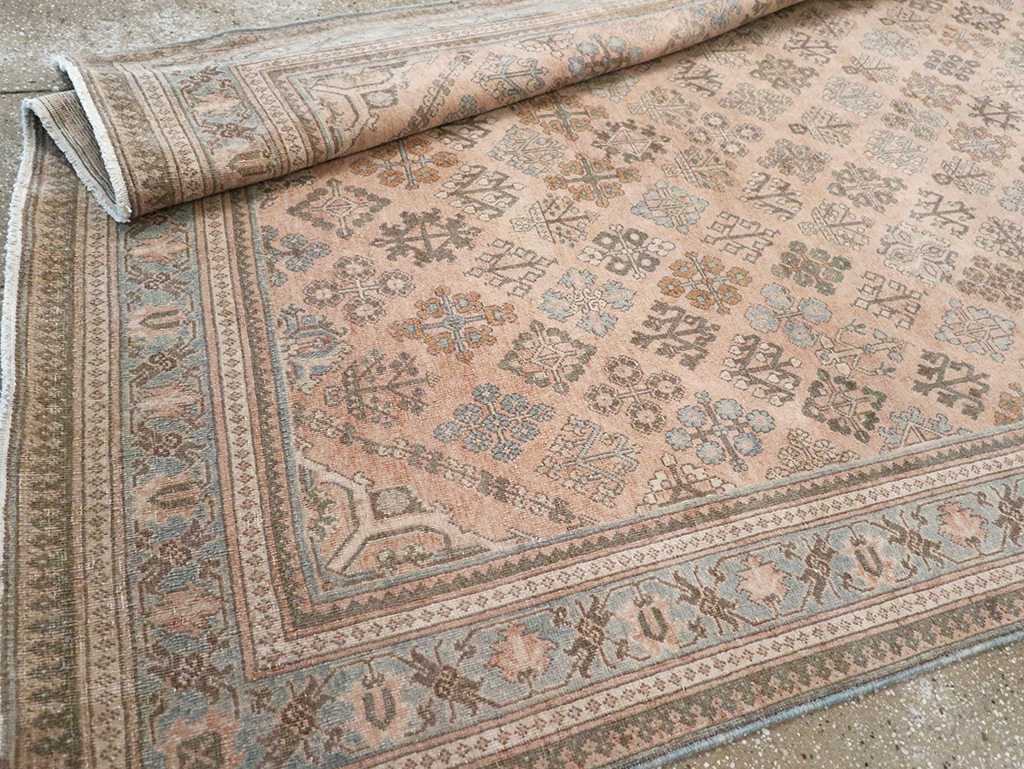 Antique Persian Joshegan Wide Gallery Runner, No.21214 - Staging