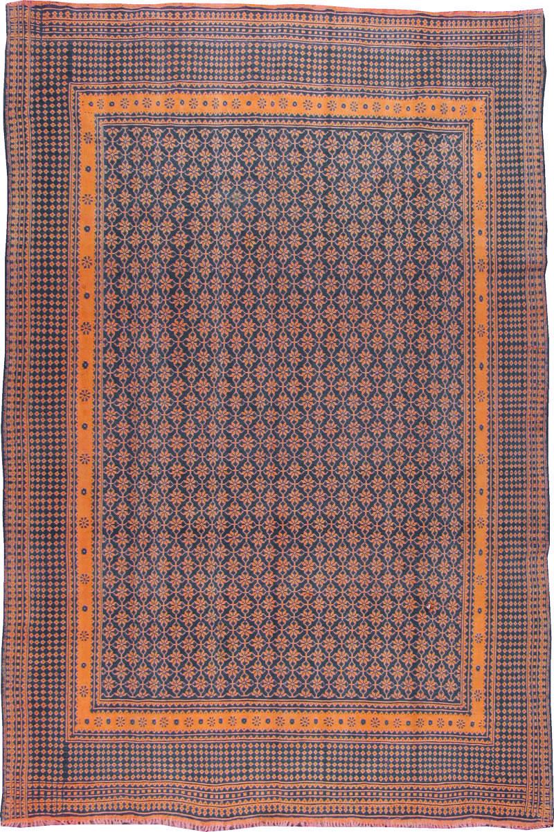 Vintage Persian Flat-weave Kilim, No.21215 - Staging