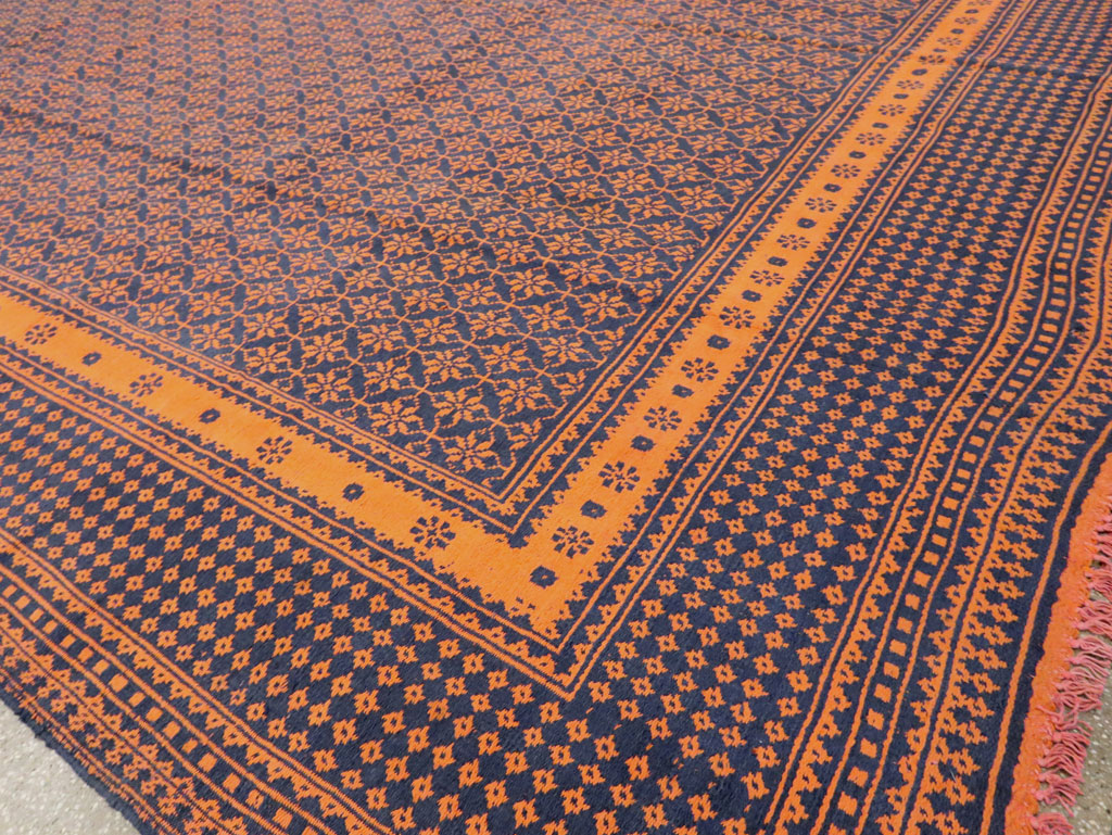 Vintage Persian Flat-weave Kilim, No.21215 - Staging