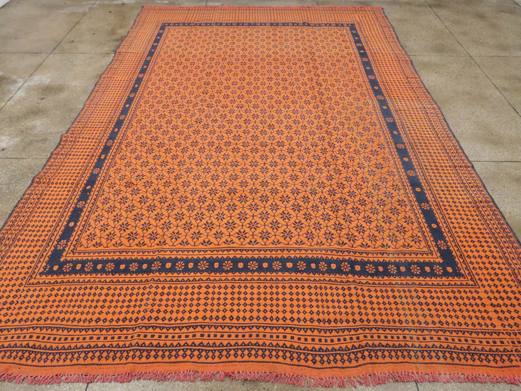 Vintage Persian Flat-weave Kilim, No.21215 - Staging
