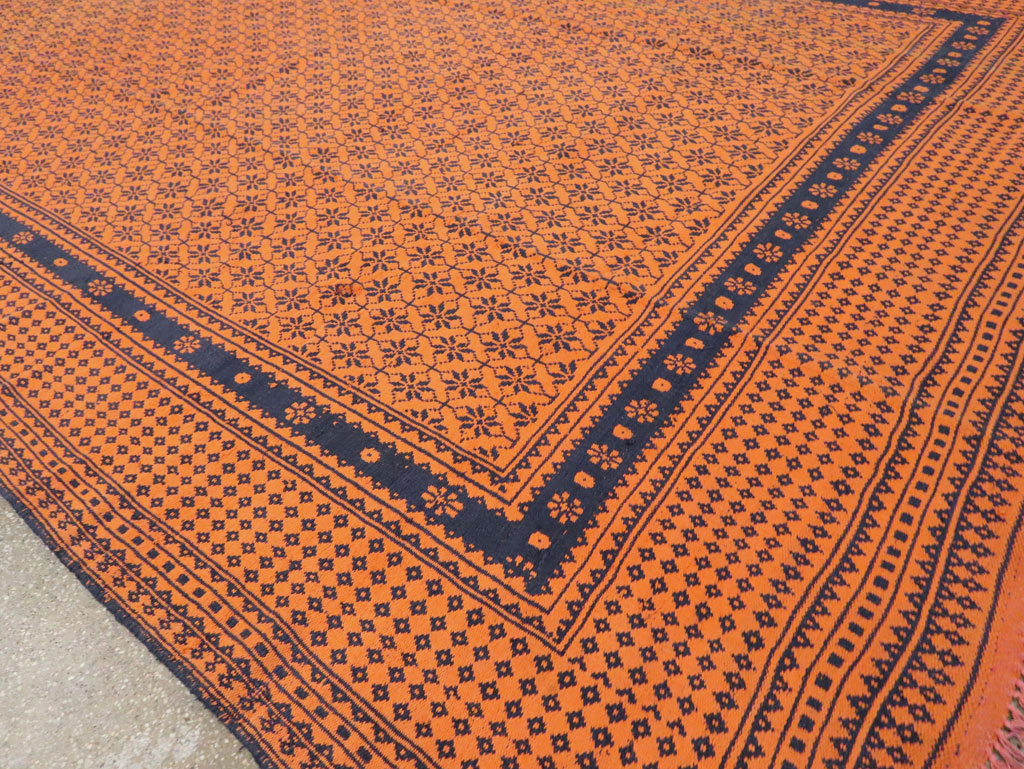 Vintage Persian Flat-weave Kilim, No.21215 - Staging