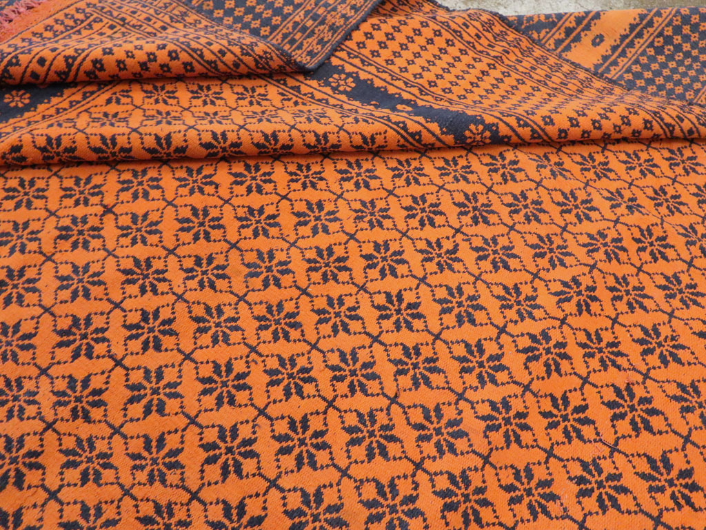 Vintage Persian Flat-weave Kilim, No.21215 - Staging