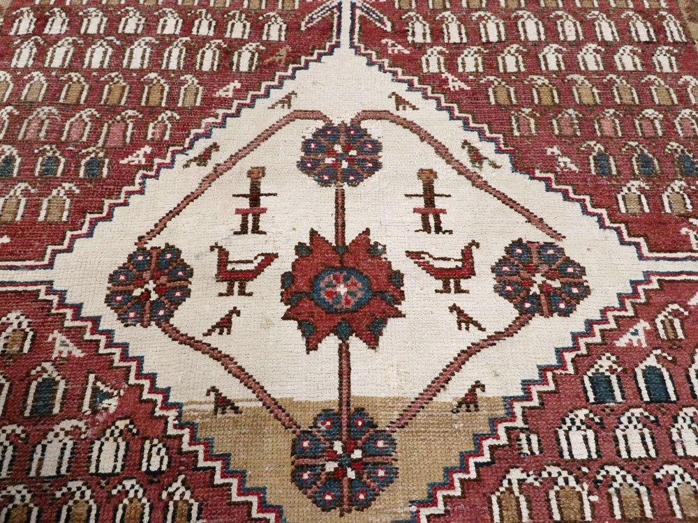 Vintage Persian Malayer Rug, No.21227 - Staging