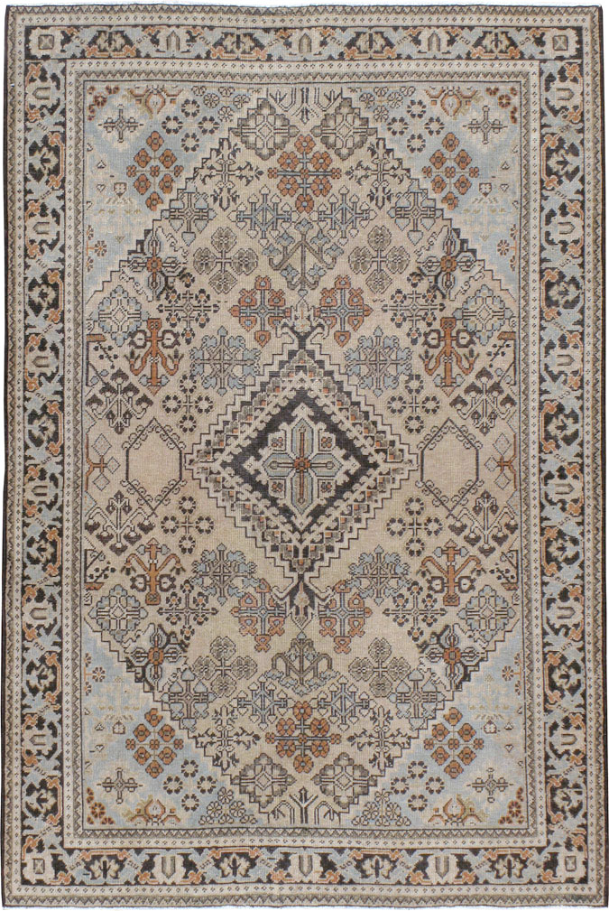 Vintage Persian Joshegan Rug (Pair: 1 of 2), No.21236 - Staging