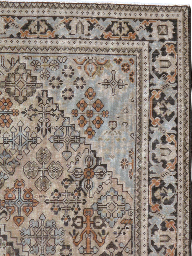 Vintage Persian Joshegan Rug (Pair: 1 of 2), No.21236 - Staging