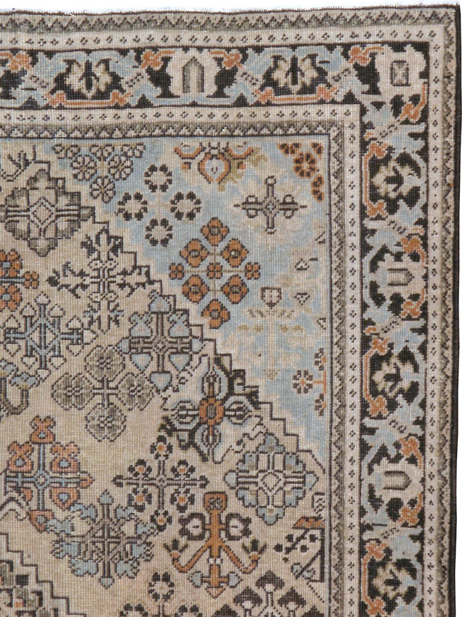 Vintage Persian Joshegan Rug (Pair: 1 of 2), No.21236 - Staging