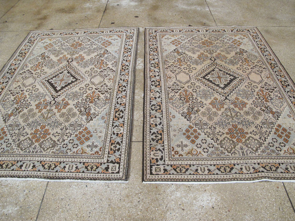 Vintage Persian Joshegan Rug (Pair: 1 of 2), No.21236 - Staging