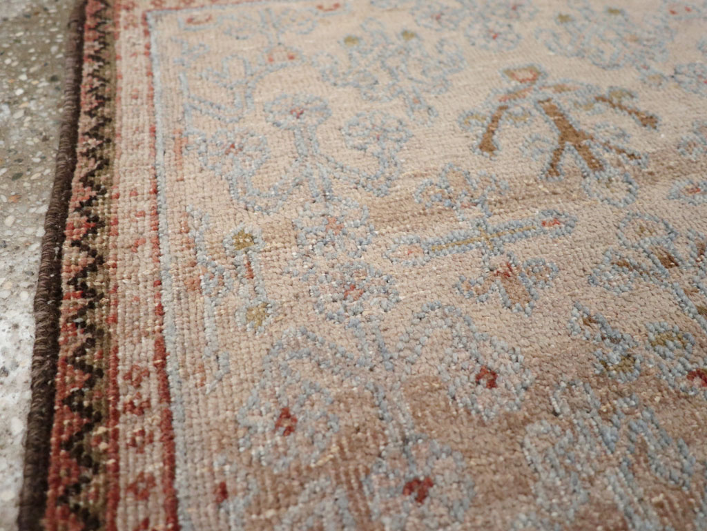 Vintage Persian Joshegan Square Throw Rug, No.21243 - Staging