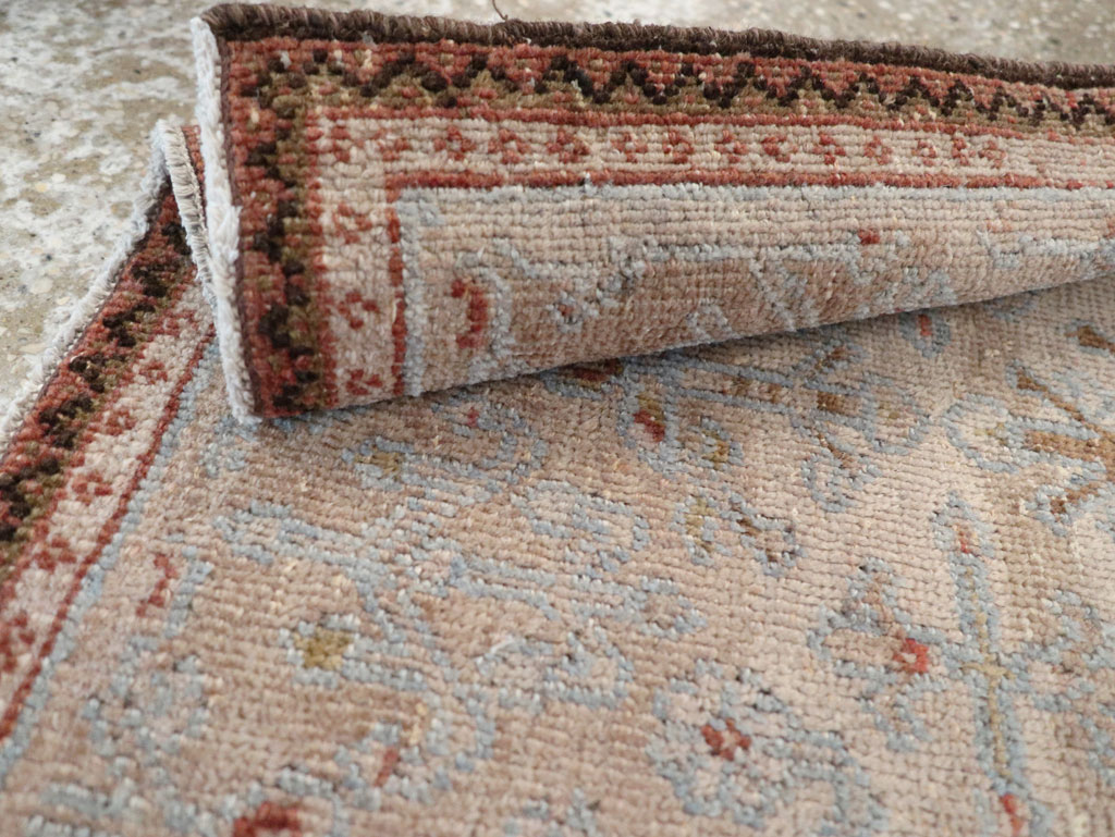 Vintage Persian Joshegan Square Throw Rug, No.21243 - Staging