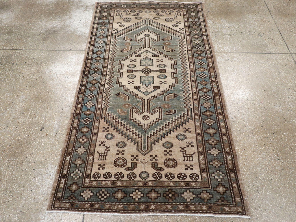 Vintage Persian Malayer Rug, No.21246 - Staging