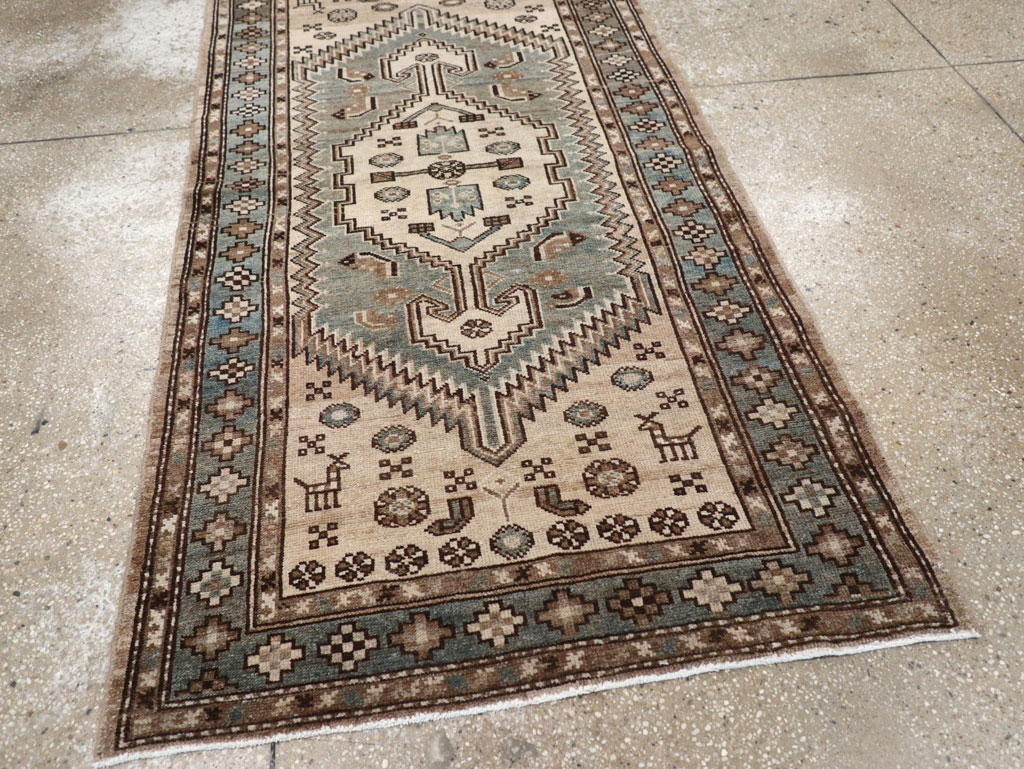 Vintage Persian Malayer Rug, No.21246 - Staging