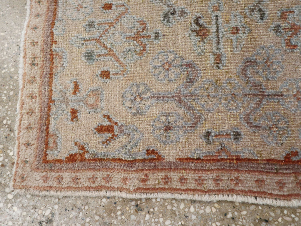 Vintage Persian Joshegan Square Throw Rug, No.21253 - Staging