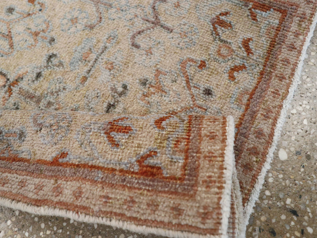 Vintage Persian Joshegan Square Throw Rug, No.21253 - Staging