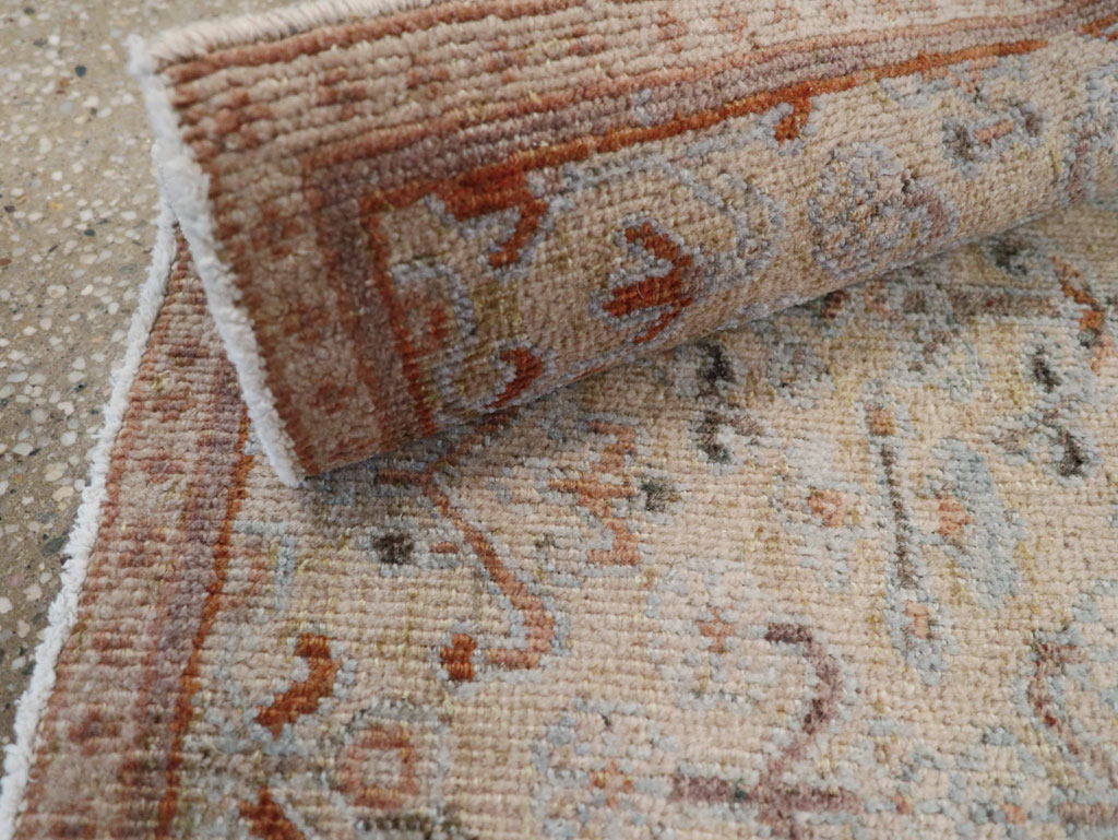 Vintage Persian Joshegan Square Throw Rug, No.21253 - Staging