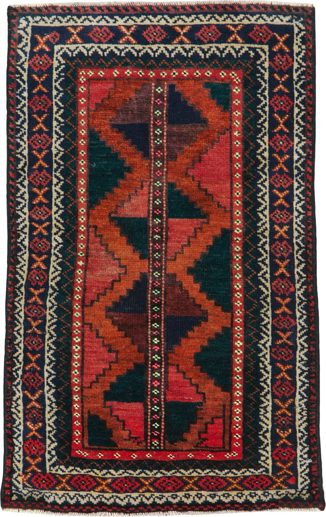Vintage Persian Baluch Rug, No.21262 - Staging