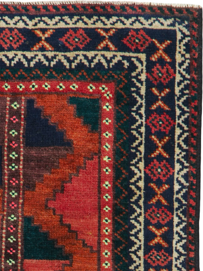 Vintage Persian Baluch Rug, No.21262 - Staging