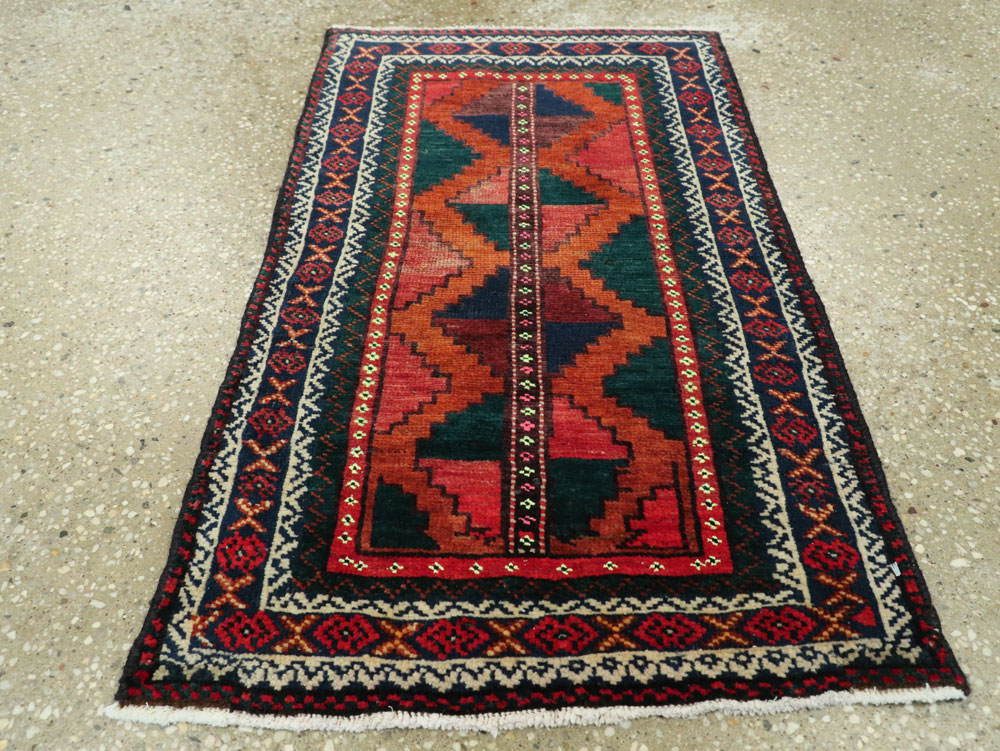 Vintage Persian Baluch Rug, No.21262 - Staging