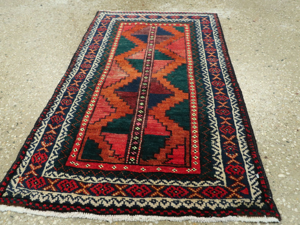 Vintage Persian Baluch Rug, No.21262 - Staging