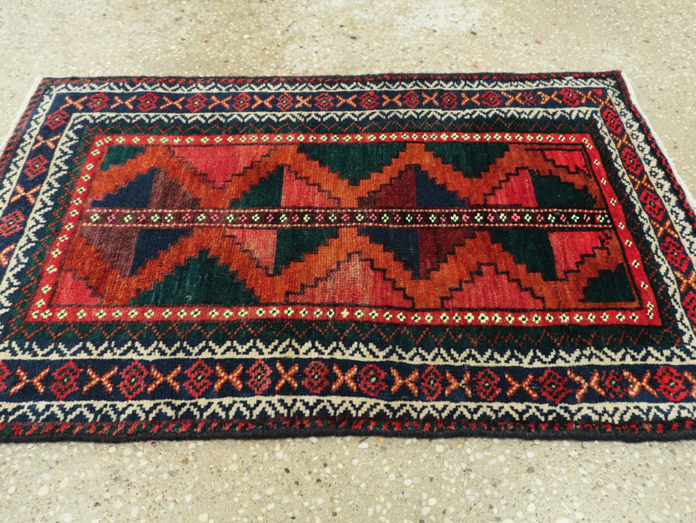 Vintage Persian Baluch Rug, No.21262 - Staging
