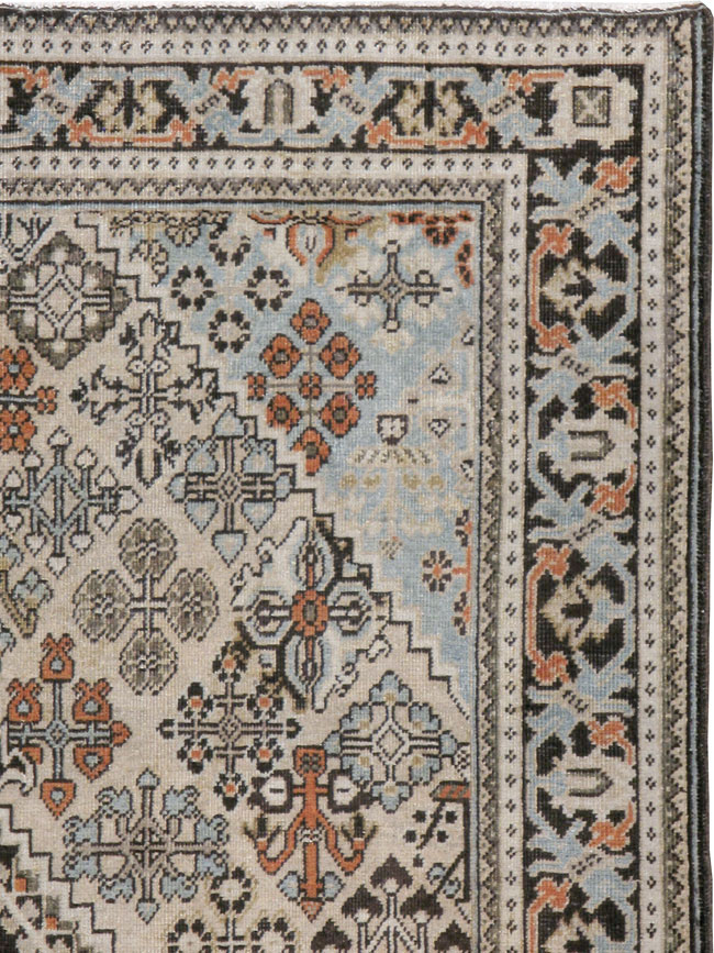 Vintage Persian Joshegan Rug (Pair: 2 of 2), No.21267 - Staging