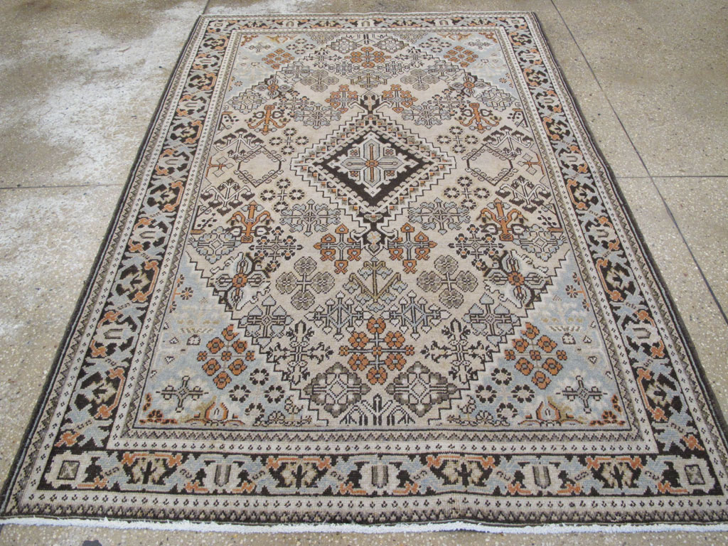 Vintage Persian Joshegan Rug (Pair: 2 of 2), No.21267 - Staging