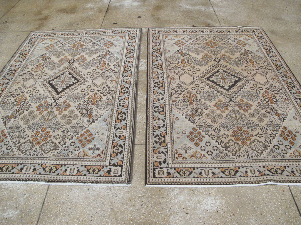 Vintage Persian Joshegan Rug (Pair: 2 of 2), No.21267 - Staging