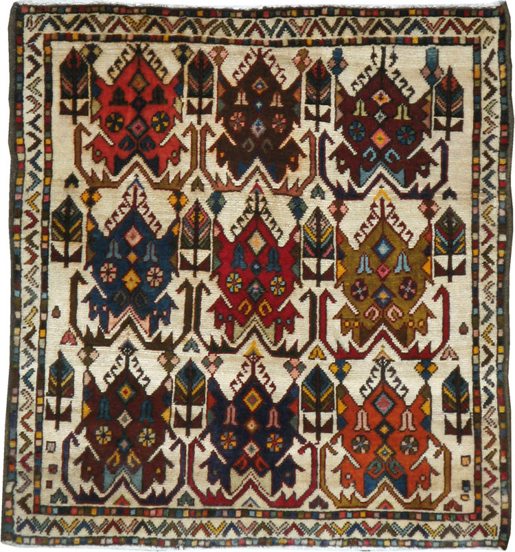 Antique Persian Afshar Rug, No.21274 - Staging