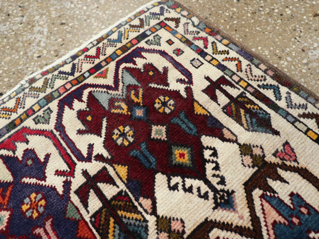 Antique Persian Afshar Rug, No.21274 - Staging