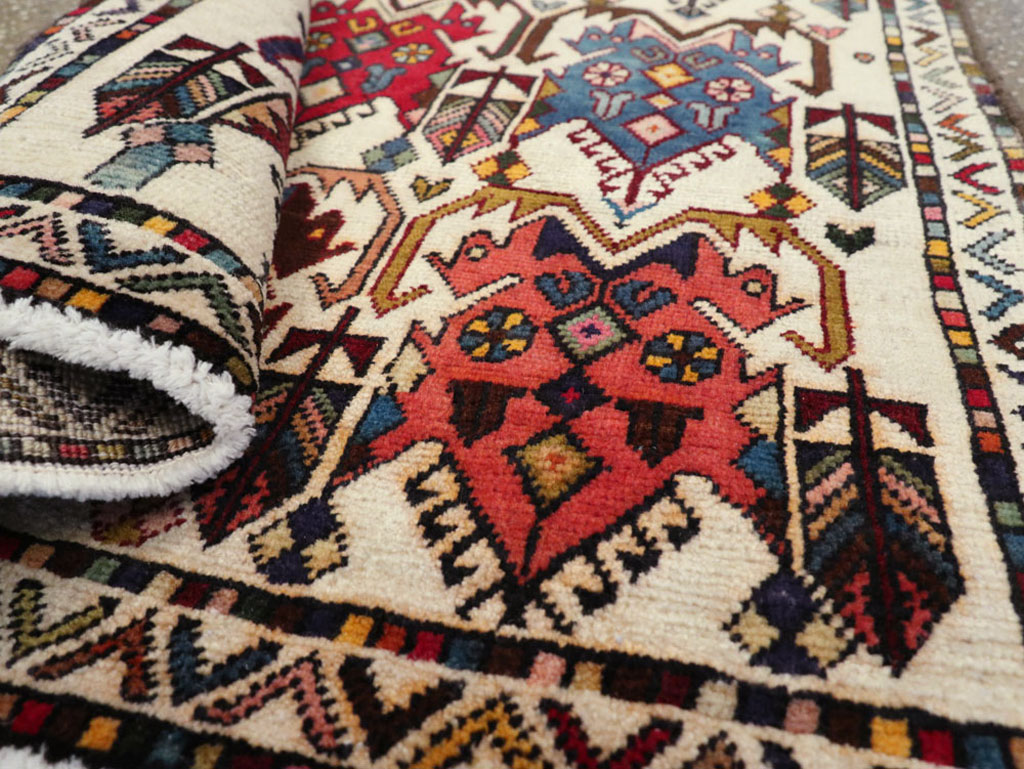 Antique Persian Afshar Rug, No.21274 - Staging