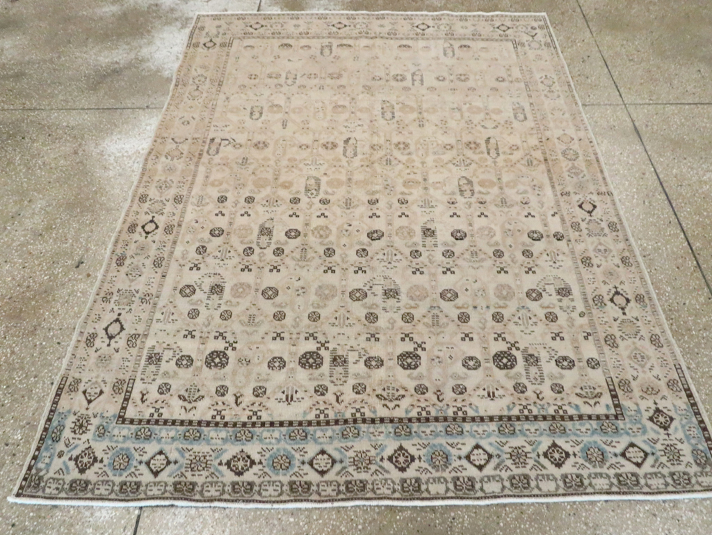 Vintage Persian Afshar Accent Rug, No.21280 - Staging