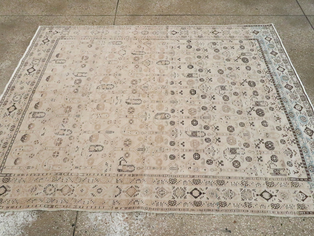 Vintage Persian Afshar Accent Rug, No.21280 - Staging