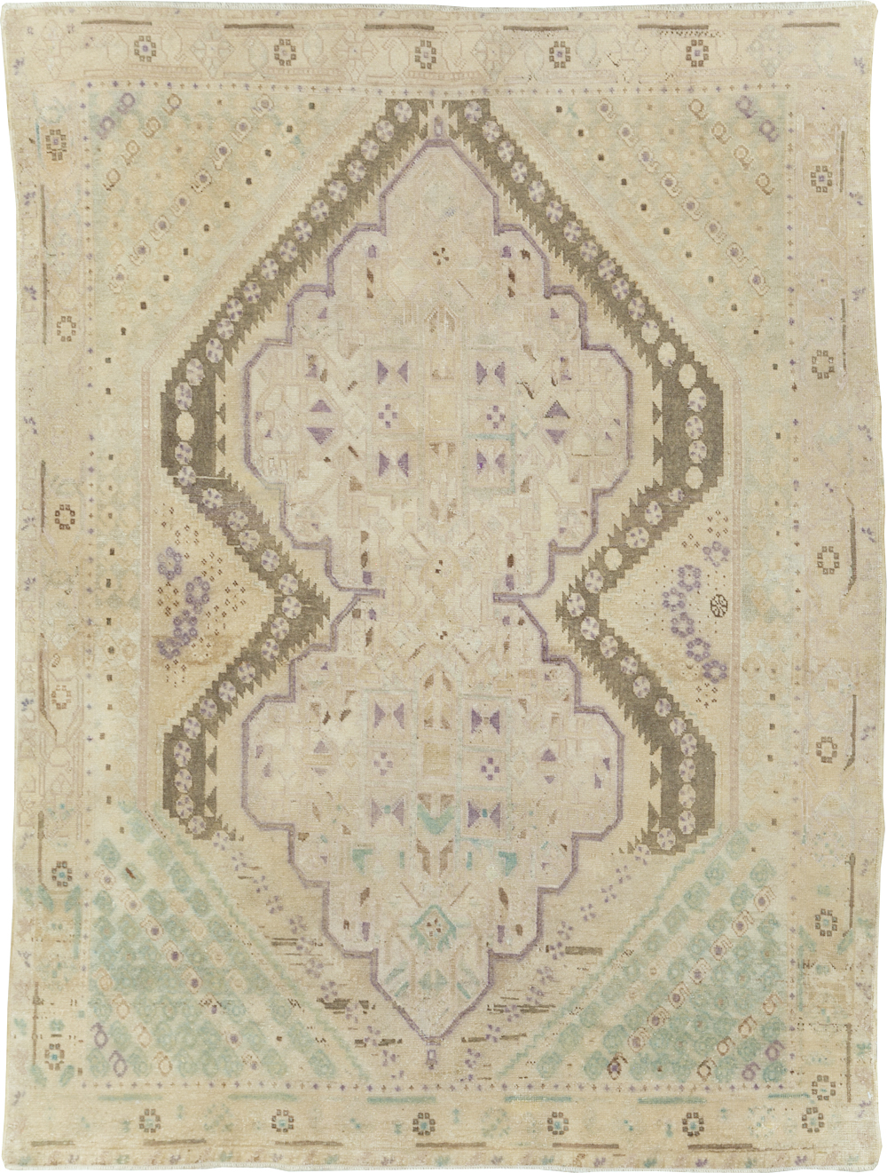 Vintage Persian Afshar Rug, No.21282 - Staging