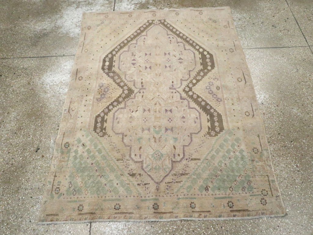 Vintage Persian Afshar Rug, No.21282 - Staging