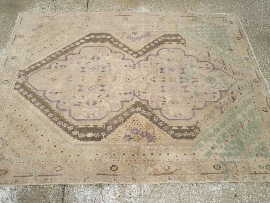 Vintage Persian Afshar Rug, No.21282 - Staging