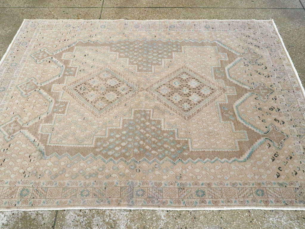 Vintage Persian Afshar Rug, No.21287 - Staging