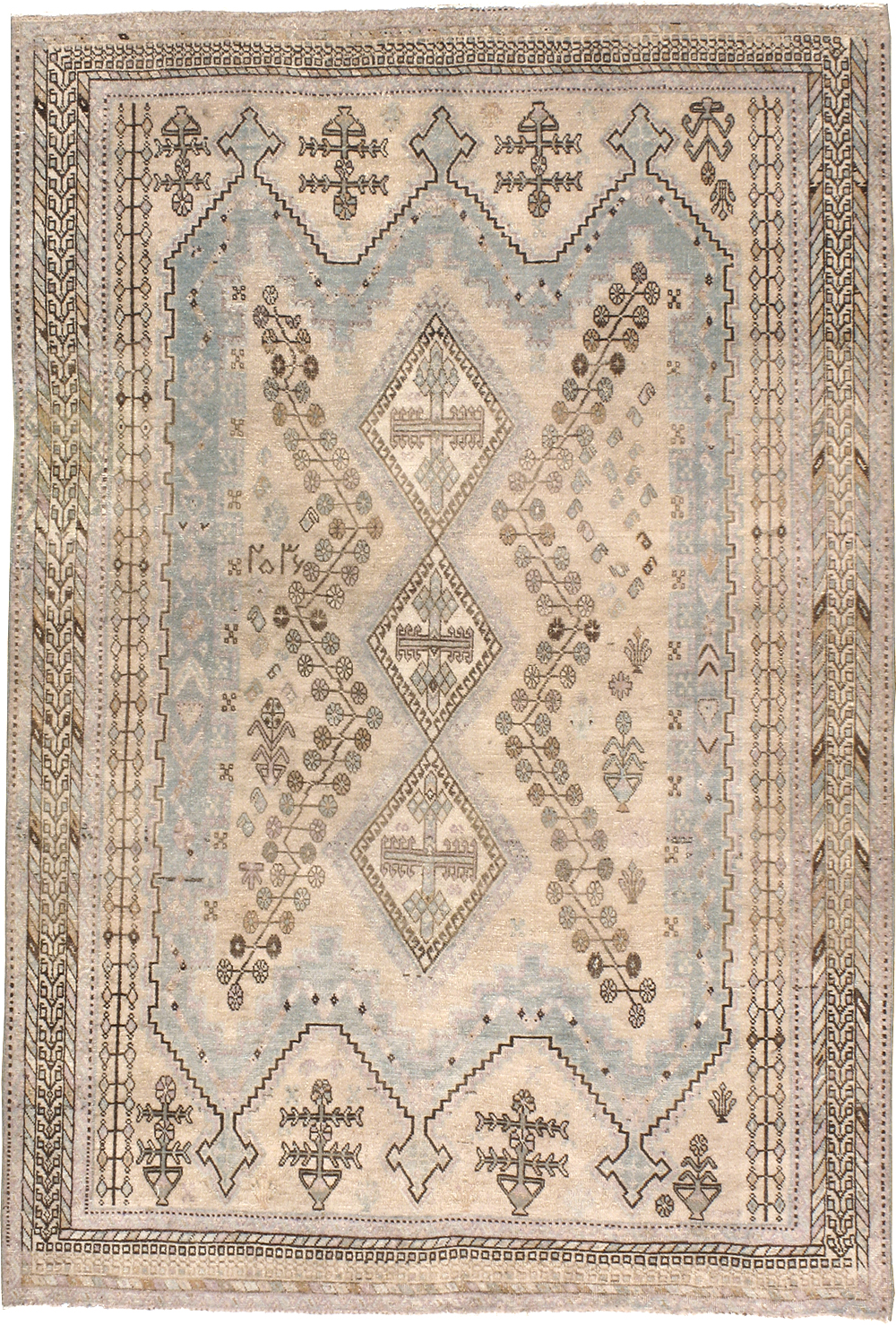 Vintage Persian Afshar Rug, No.21288 - Staging