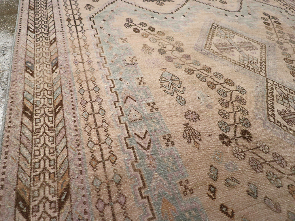 Vintage Persian Afshar Rug, No.21288 - Staging