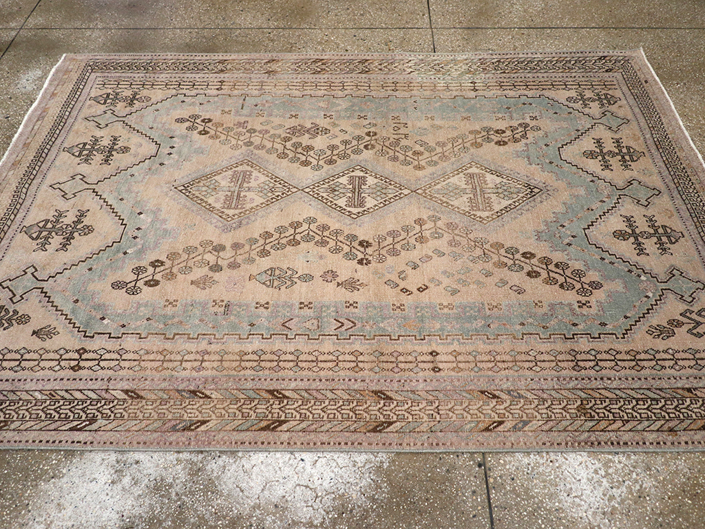Vintage Persian Afshar Rug, No.21288 - Staging