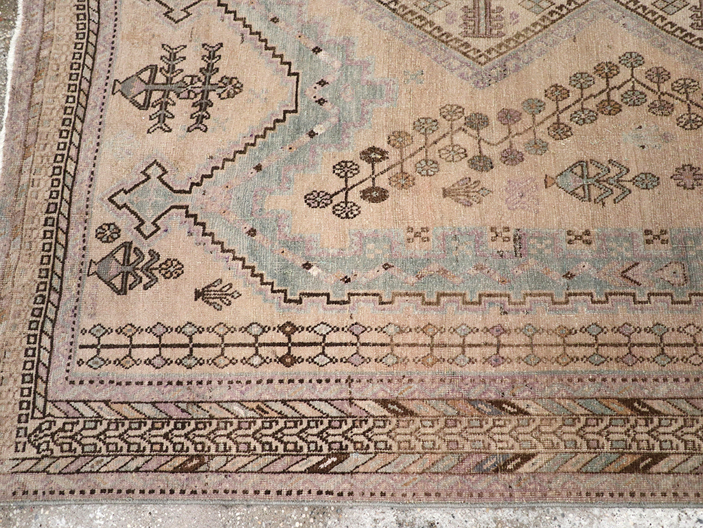 Vintage Persian Afshar Rug, No.21288 - Staging