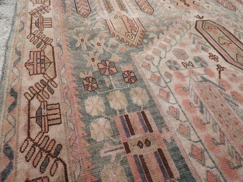 Vintage Persian Afshar Accent Rug, No.21289 - Staging