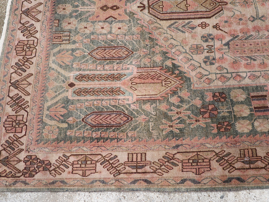 Vintage Persian Afshar Accent Rug, No.21289 - Staging