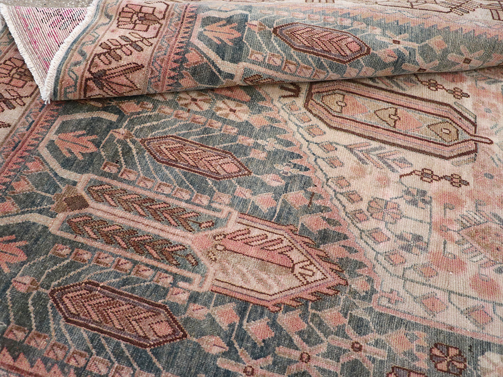 Vintage Persian Afshar Accent Rug, No.21289 - Staging