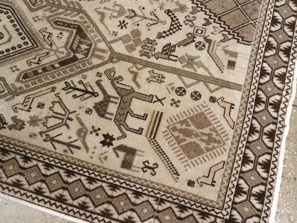 Vintage Persian Afshar Rug, No.21290 - Staging